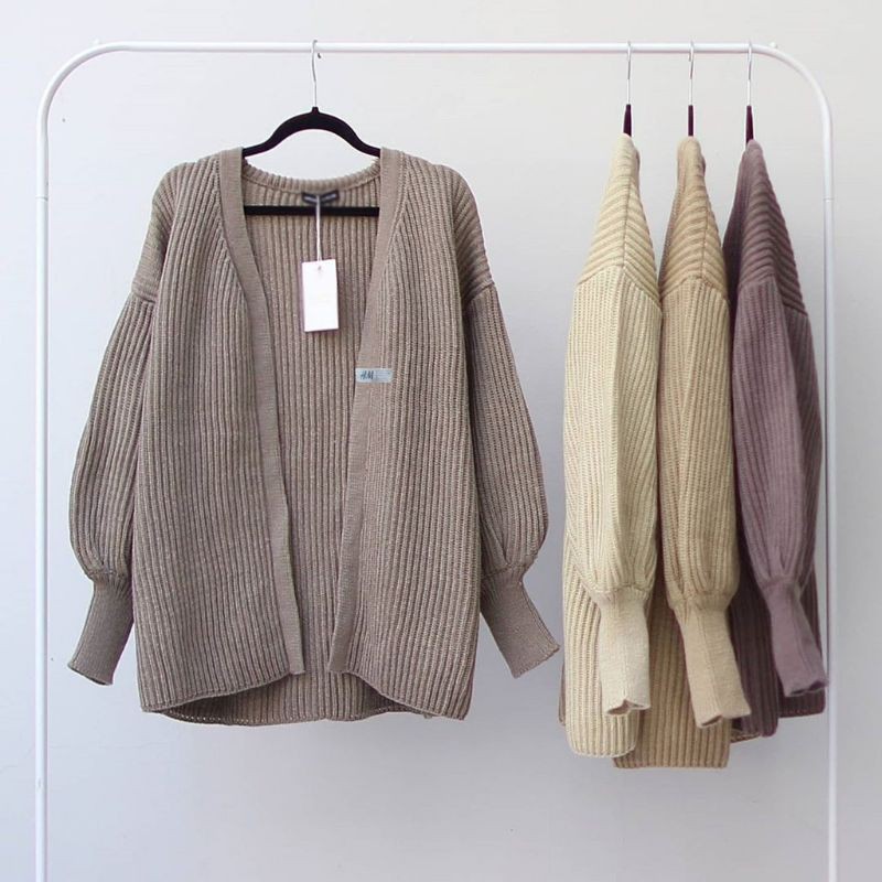CS031 Cardigan Nolan lengan balon Oversize Shopee CS031 Cardigan Nolan lengan balon Oversize Shopee