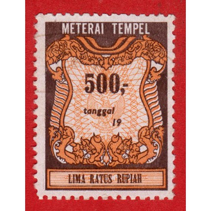 Materai Rp 500 Pemakaian Tahun 1986 sd 1990