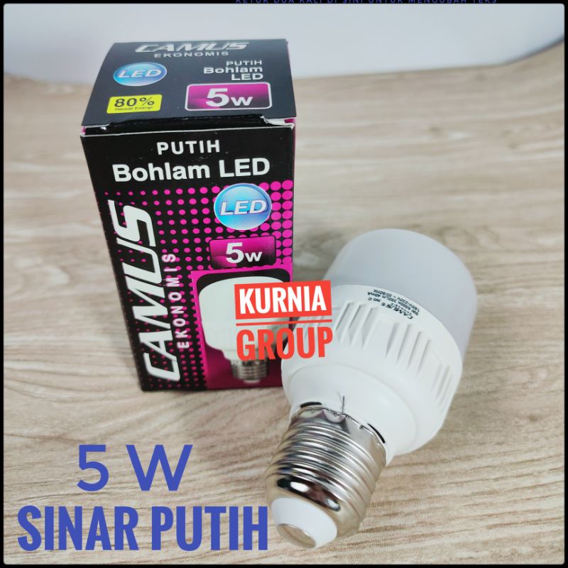 LAMPU LED 5W SINAR PUTIH TERANG BOHLAM 5WATT KAPSUL BULB LAMP 5 WATT TERMURAH CAPSUL BY HANNOCHS E27