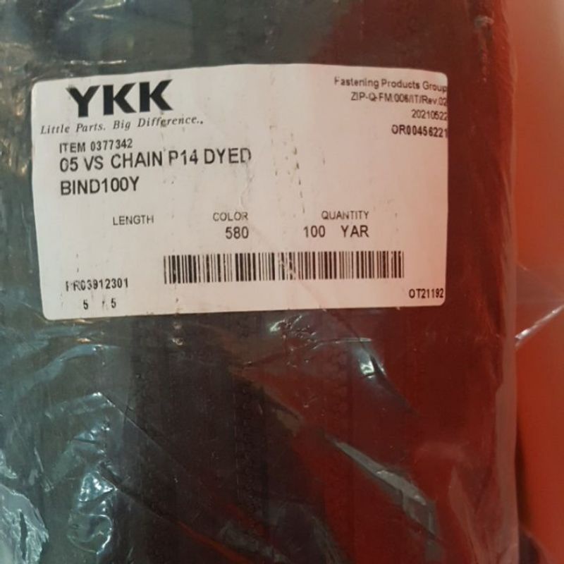 Resleting Roll YKK 05 VS Chain Nomor 5 Vislon Jagung Buaya Plastik