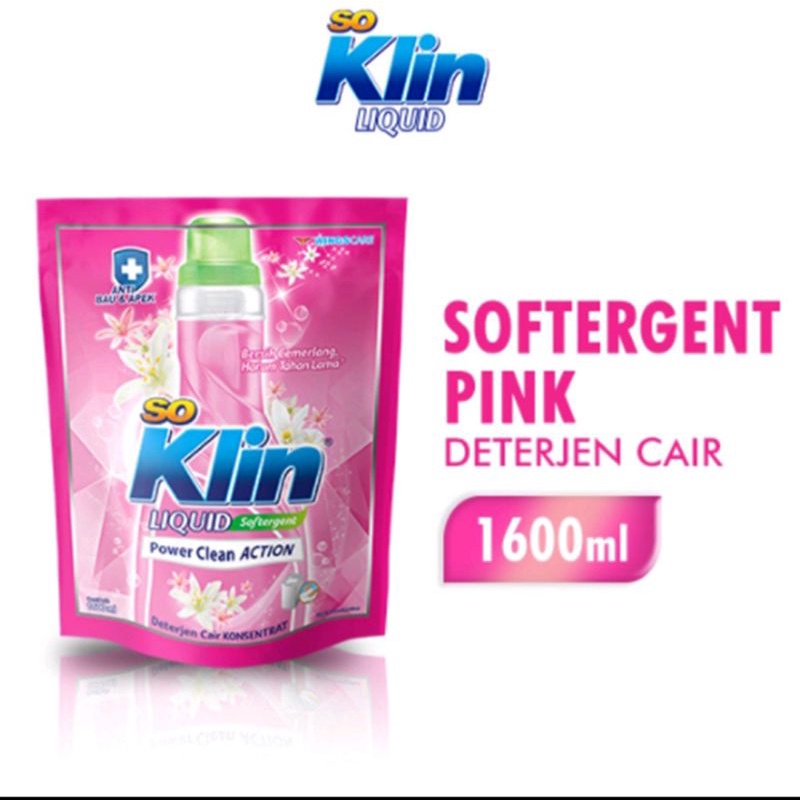 soklin liquid softergent pink deterjen cair