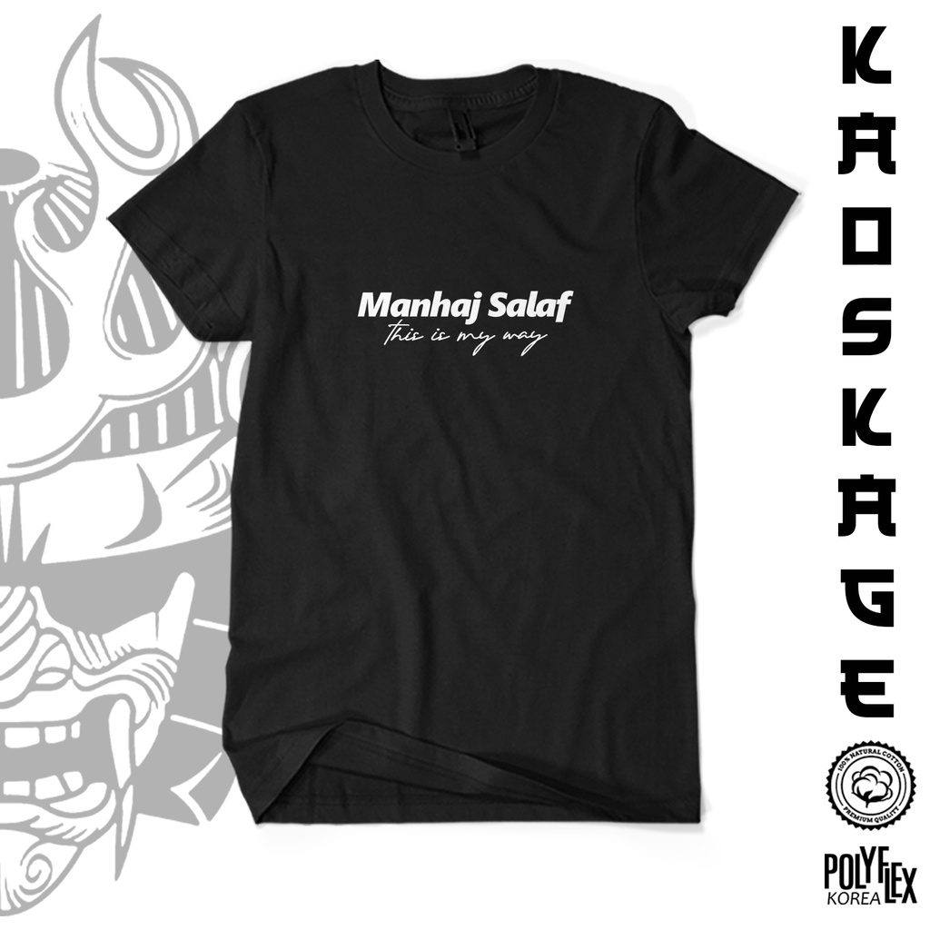 BISA COD Kaos Baju Distro MANHAJ SALAF 100 % Cotton Combed 30s Cewek Cowok Unisex Tees Terbaru Keren