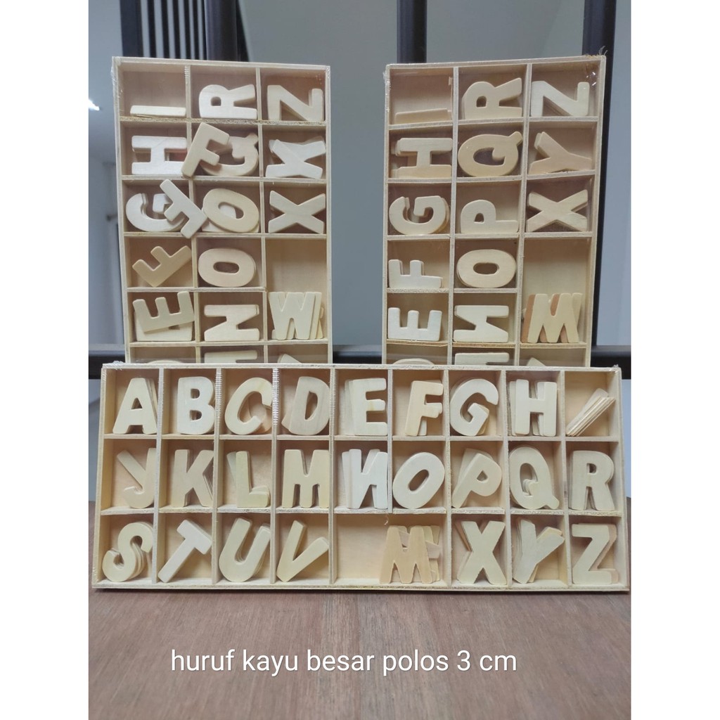 

huruf kayu besar 3 cm 5 bh per huruf