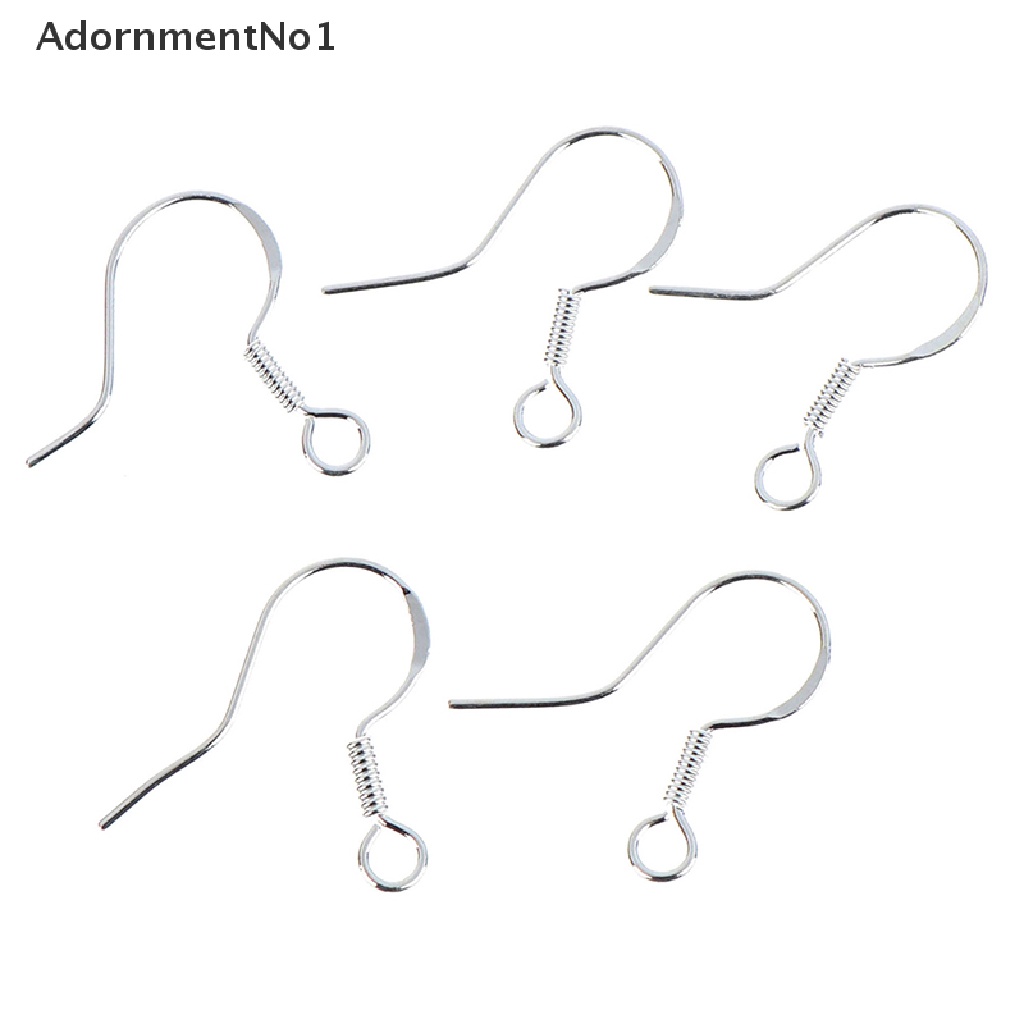 (AdornmentNo1) 50pcs / Set Kait Anting Gantung Sterling Silver 925 Untuk Perhiasan Wanita DIY