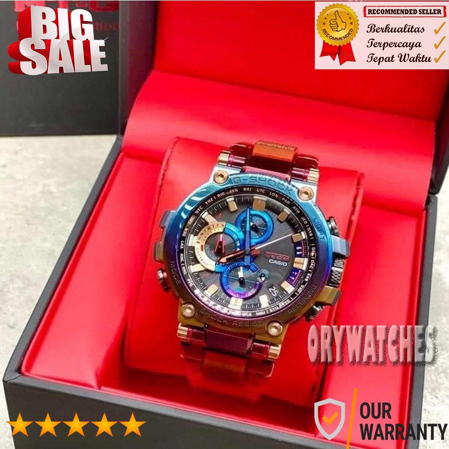 Hot Sale Jam Tangan Casio G-Shock MTG B1000VL 4A Quartz Red Rubber Jam Tangan Pria Import Bayar dite