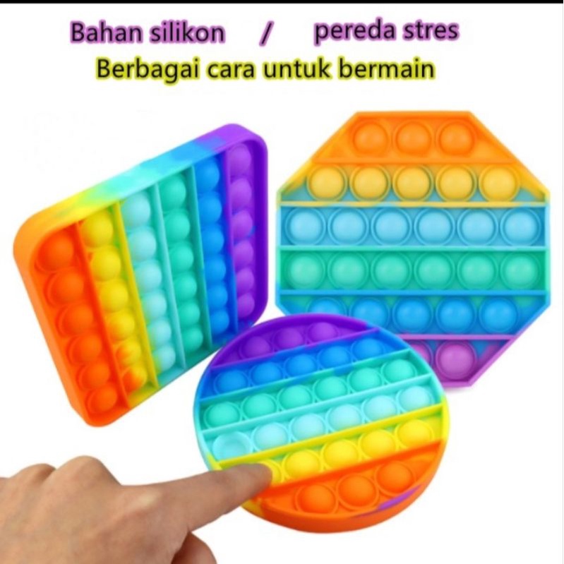 S&S POP IT Rainbow 12cm (Sedang) Pop it VIRAL