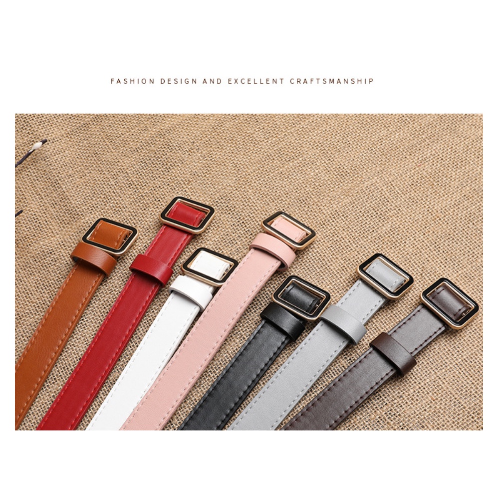 TALI BAN IKAT PINGGANG GESPER SABUK WANITA KULIT SQUARE IMPORT BT08