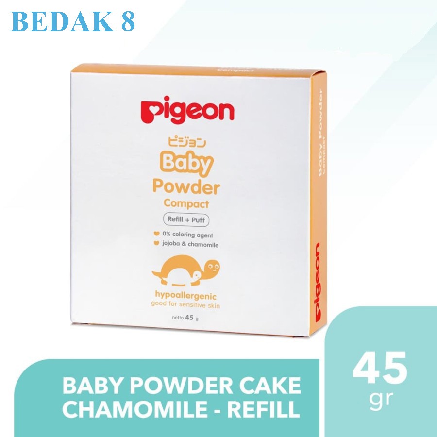 PIGEON REFILL Baby Powder Cake Chamomile 45Gr / Bedak Padat Bayi (REFILL)