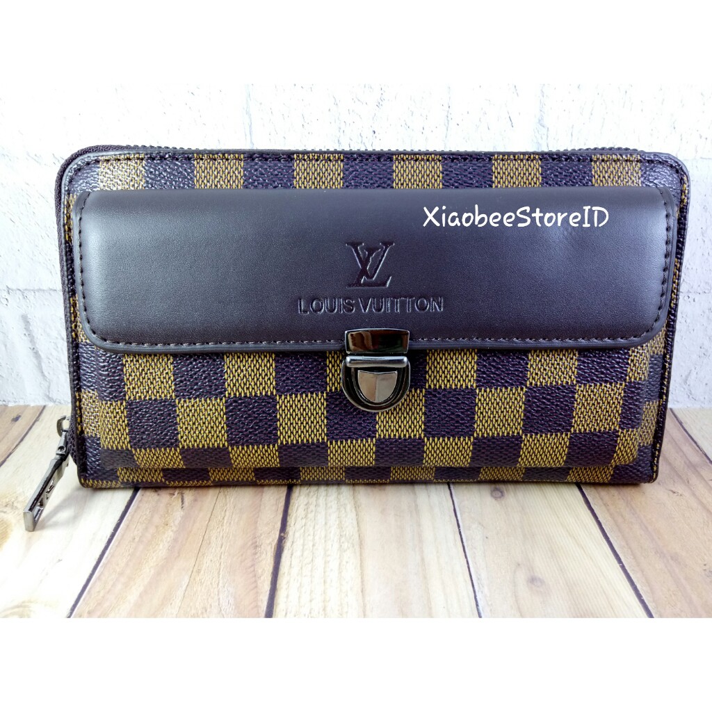 Handbag Tas Tangan Pria Wanita LV Damier 210 Coklat