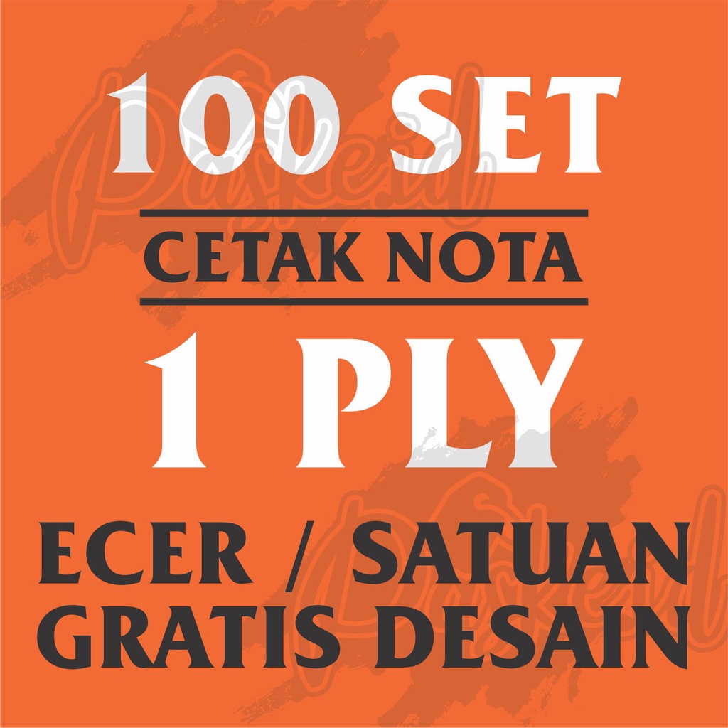 

(100 Lembar) CETAK NOTA 1 PLY UKURAN F4/ FOLIO, 1/2, 1/3, 1/4, 1/6, 1/8, CUSTOM SESUAI PERMINTAAN