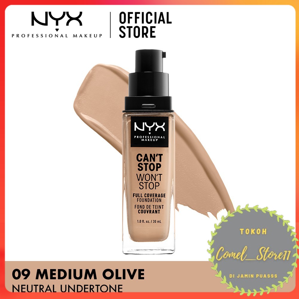 NYX Professional Makeup Can't Stop Won't Stop Liquid Matte Foundation (Waterproof, Tahan 24 Jam)