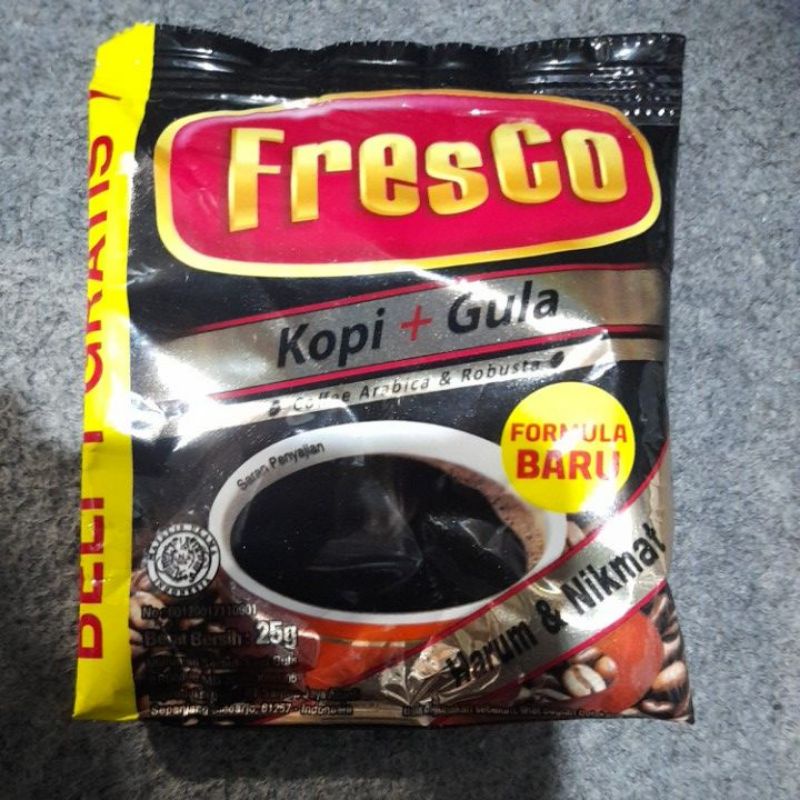 

kopi fresco + gula per 1 sachet