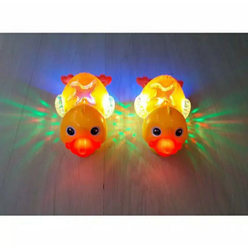 MAINAN BEBEK JALAN LAMPU MUSIK