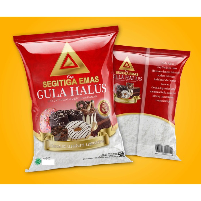 

GULA HALUS SEGITIGA EMAS 250gr (gula tabur putih, gula bubuk, gula dingin, gula kue, gula salju)