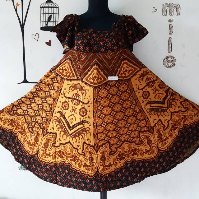 Daster Klok 17 Pundak Tali Serut Batik HAP