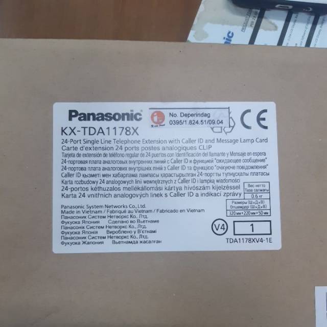 Panasonic kx - tda 1178 x