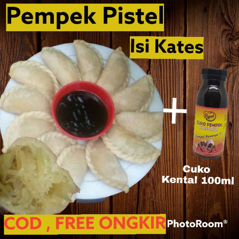 

Pempek pistel isi kates isi 10 pcs lengkap cuko