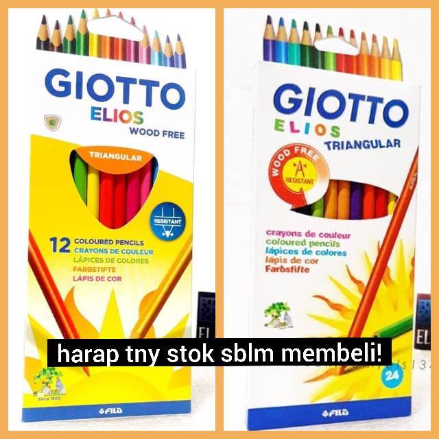 

WAJIB TANYA STOK! GIOTTO ELIOS TRIANGULAR 12 24 WARNA PENSIL COLOR PENCIL COLOUR GIOTO