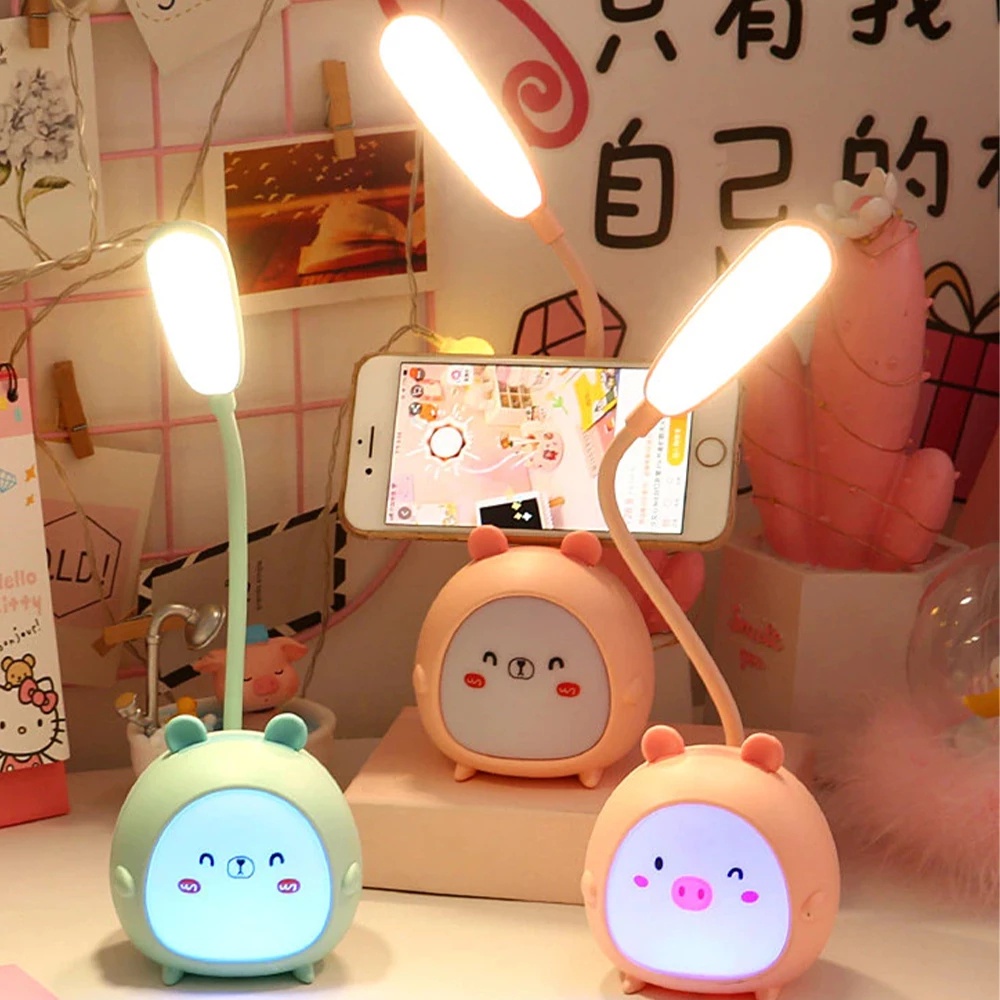 Lampu Baca LED Bentuk Kartun Charge USB Untuk Anak-Anak