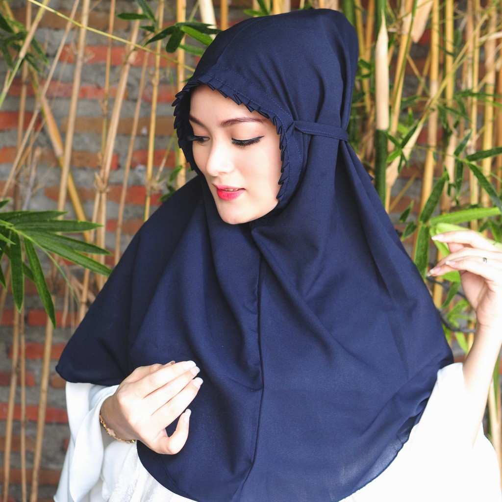 Hijab Bergo Maryam Lipit/ Jilbab Bergo Lipit Maryam-Matt Diamond / Hijab Instant Mariyam Dewasa-2