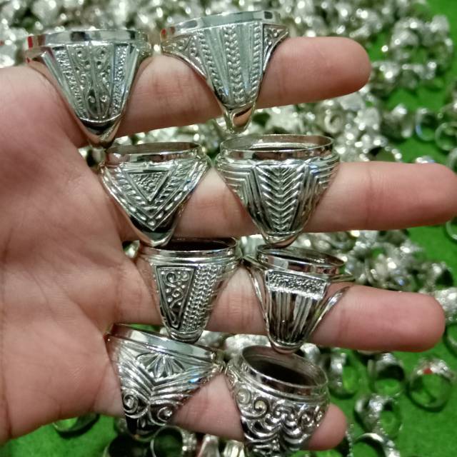 (HARGA PERKODI) GROSIR RING / EMBAN AKIK ALPAKA SUPER