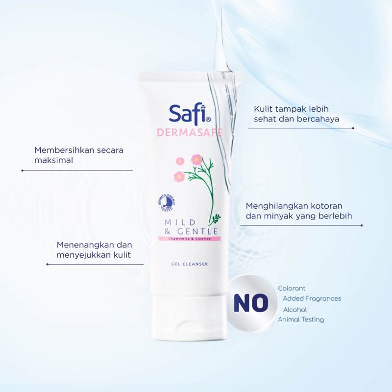 SAFI Dermasafe Series Indonesia / Cleanser Toner Essence Serum Cream Sunscreen Shampoo Hair Eye Mask