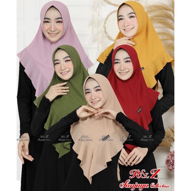 Khimar Malika Ceruty 2 Layer Original R&Z Sanjaya Collection Terlaris