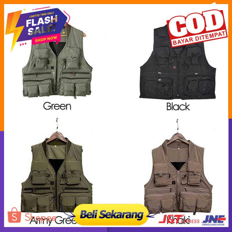 Deukio Rompi Pancing Fishing Vest Quick Dry Jacket XL - GDS09