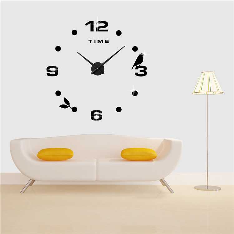 Jam Dinding DIY Giant Wall Clock Quartz Model Burung - DIY-06