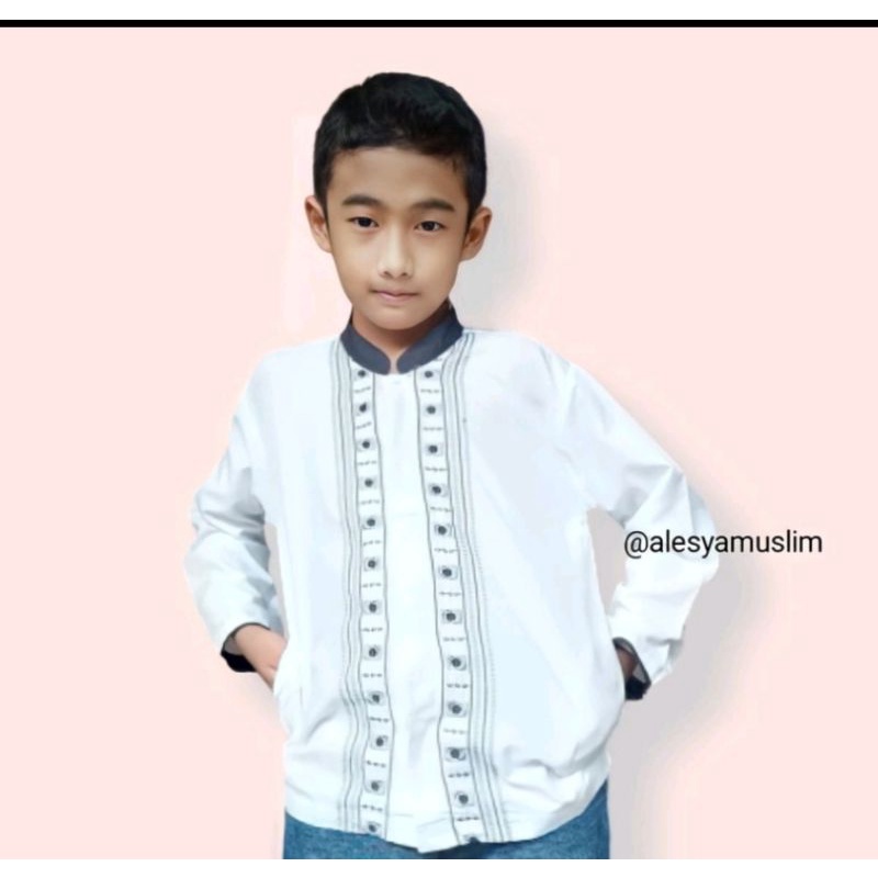 BAJU KOKO ANAK TANGGUNG TANGAN PANJANG DORDIER 01