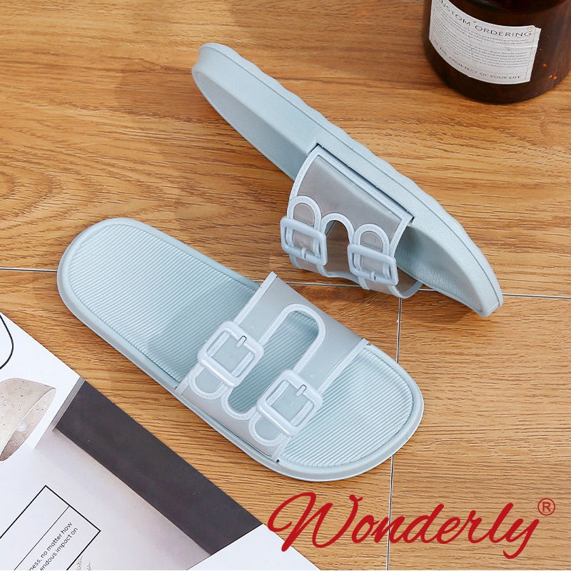 Sendal Selop Karet Jelly Wanita Wonderly Sandal Slop Jelly Cewek l V202-38