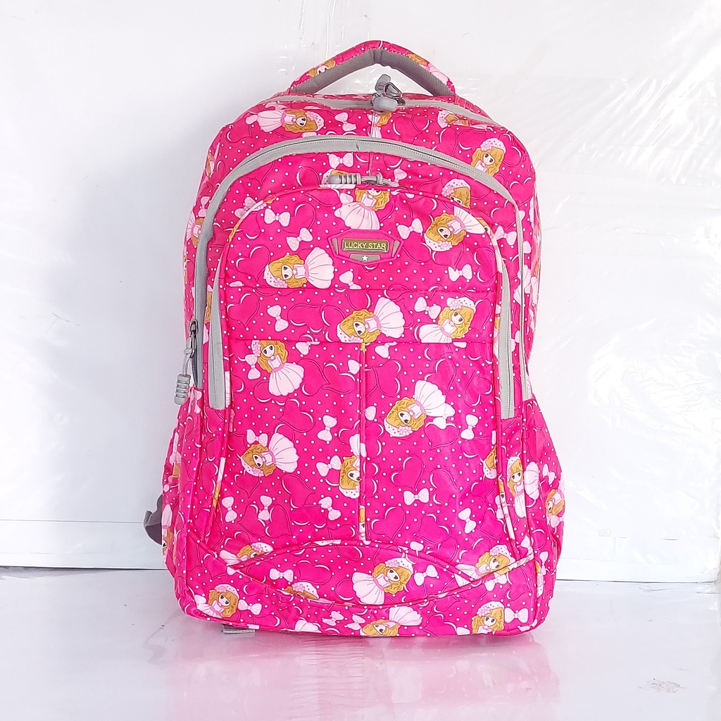 Tas Laptop Cewek Motif Princess MURAH / Tas Wanita Lucky Star Karakter BARU / Tas Sekolah Wanita Karakter Orang MURAH / Ransel Sekolah Perempuan Full Motif Baru / Tas Sekolah Laptop Karakter Ratu BARU / Tas Lucky Star Silver Girl Motif TERMURAH