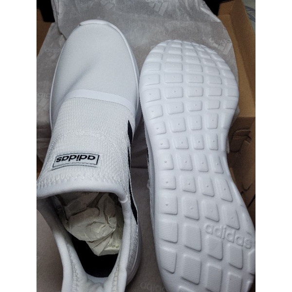BNIB Adidas Running Lite Racer Slip-On Shoes White FX3790 ( preloved / second )