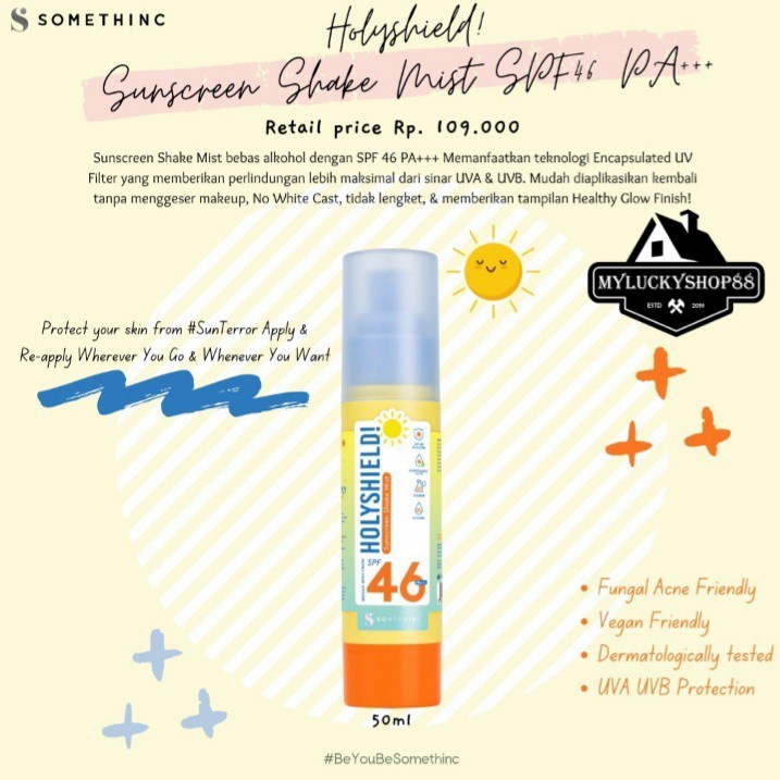SOMETHINC Holyshield! Sunscreen Shake Mist SPF46 PA+++ 50ml Spray
