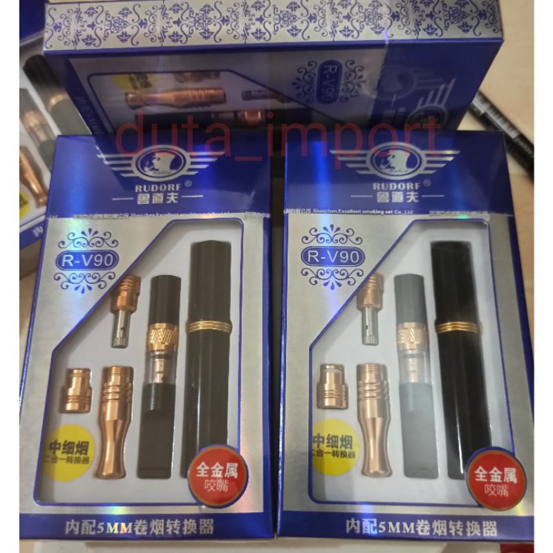 Filter Holder RUDORF RV90 Permanent /pipa penyaring untuk segala ukuran(slim/mild/standart)