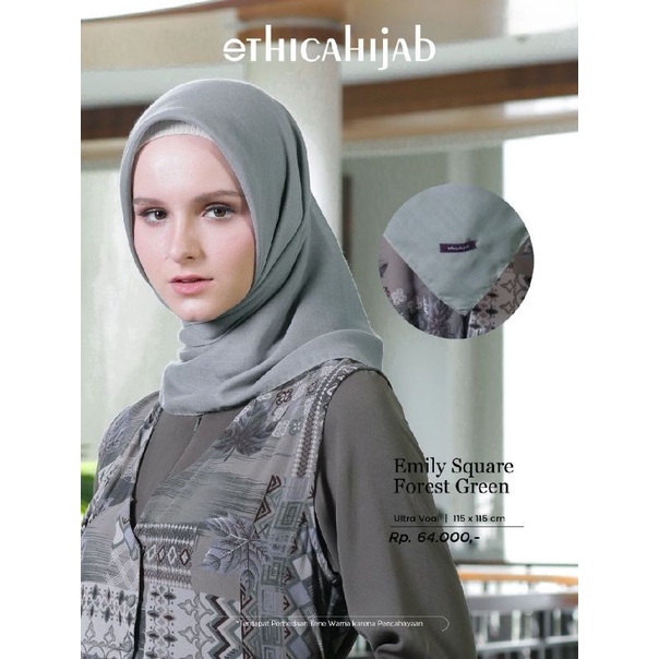 [READY] KERUDUNG ETHICA EMILY SQUARE FOREST GREEN SILVER SILVER SAGE FAWN BARK ADOBE ROSE WHINE