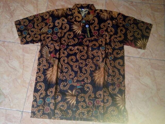 Bswart Batik Hrb026 Kenongo Hem Pendek Padi Pekalongan M L Xl Batik Pria Murah Modern Grosir Batik
