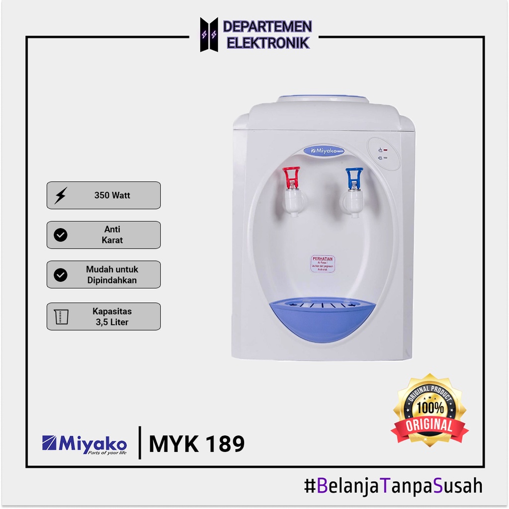 Miyako Dispenser WD-189 H [Hot &amp; Normal] MURAH BANGET / GARANSI RESMI