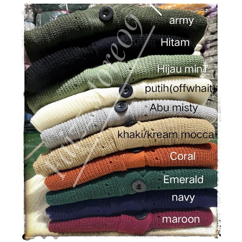 CARDIGAN RAJUT CROPTee OVERSIZE BUTTON I Best Seller II kardigan Rajut crop premium