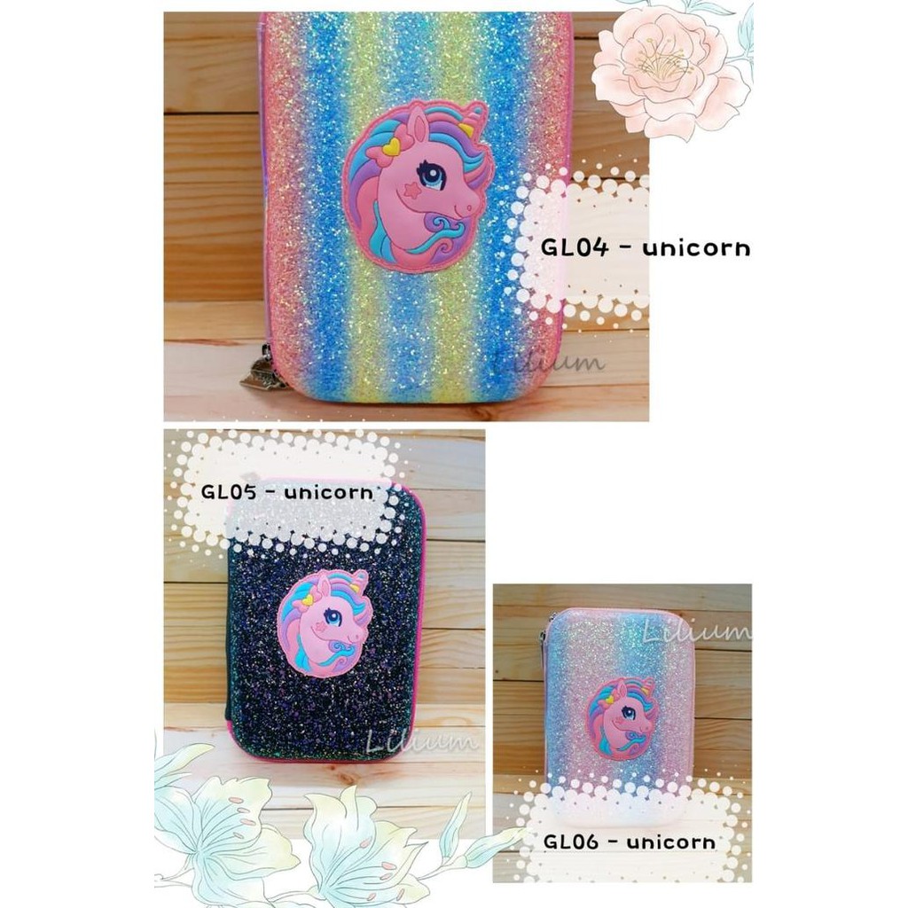 

Kotak Pensil Hardcase Glitter Hello Kitty Unicorn model smiggle