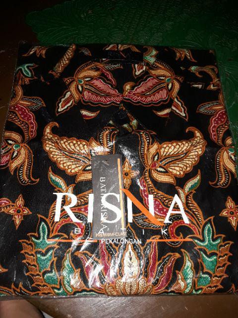 Risna Batik Br162 A Blus Batik Wanita Lengan Panjang