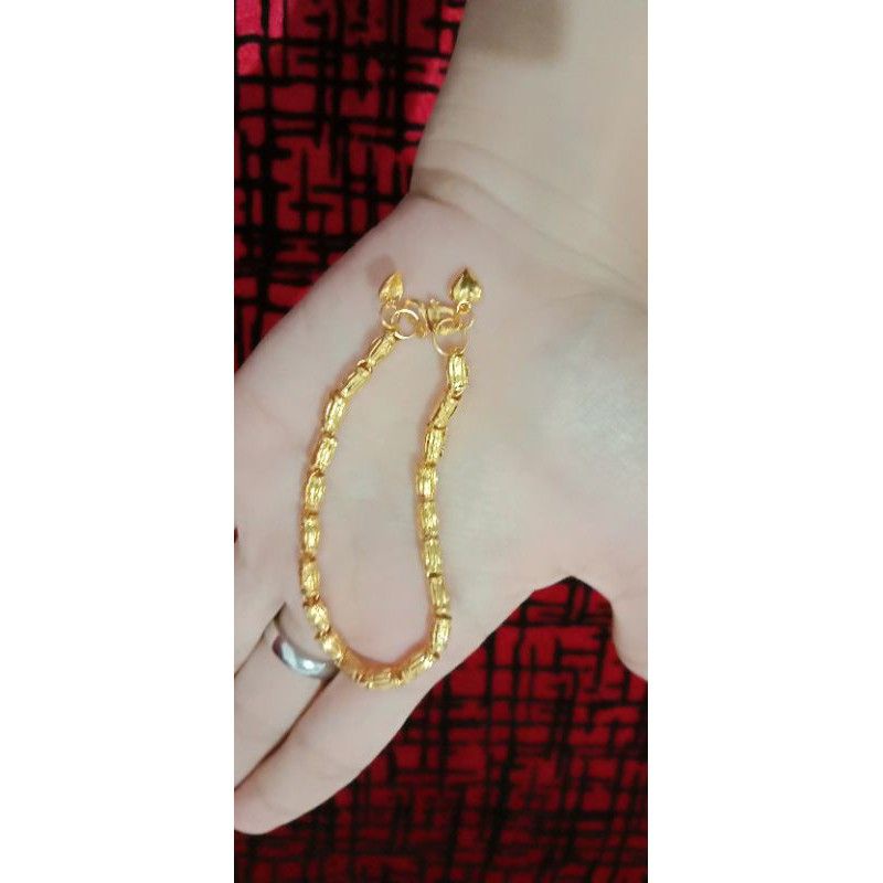 gelang dewasa emas muda kadar 18k/375 berat 3 gram