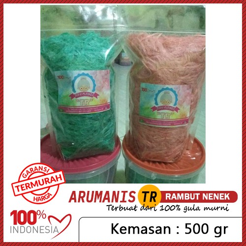 

arumanis/ arbanat /arum manis / rambut nenek kemasan 500gr