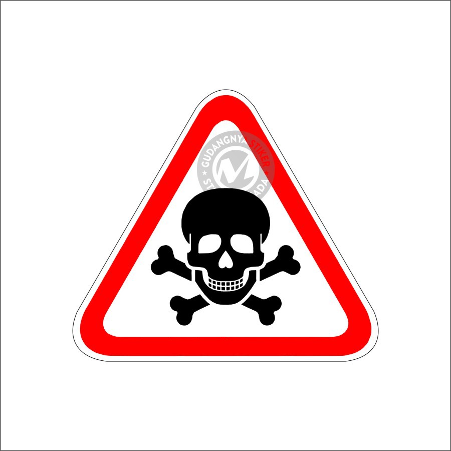 

STIKER VINYL DANGER, POISON SIGN