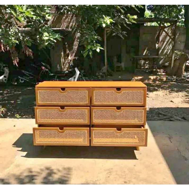 PROMO NAKAS LACI KOMBINASI ROTAN ASLI PRODUK FURNITURE