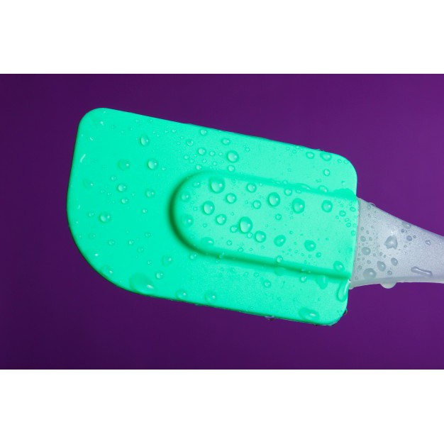 spatula silikon gagang bening plastik peralatan masak dapur kitchen-Gwengrosir09