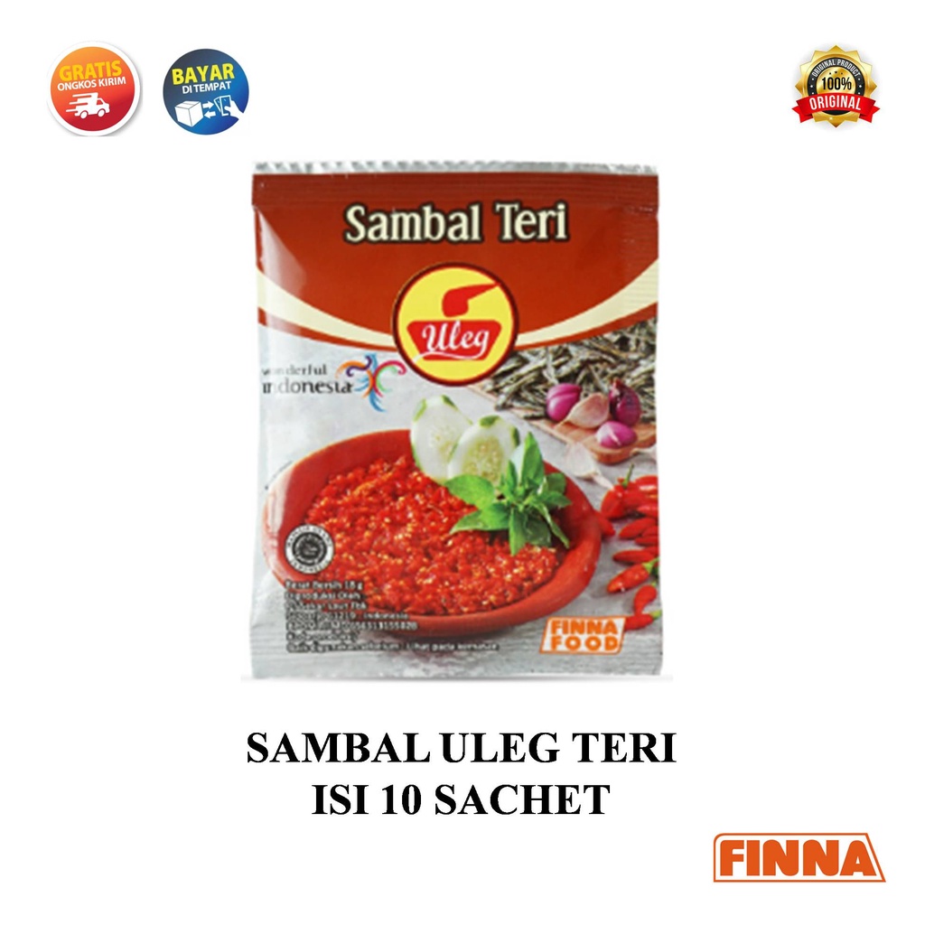 

Sambal Teri Uleg Finna Sambal Sachet (10 x 15 gr)