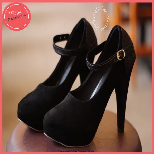 HEELS GLAMOUR HITAM / SEPATU PESTA WANITA