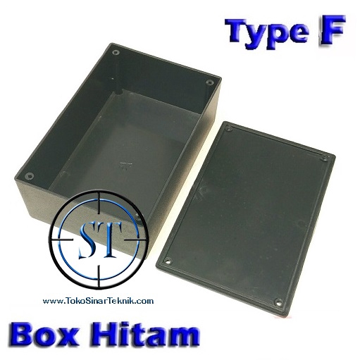 Box Hitam Plastik Type F 120x82x52mm