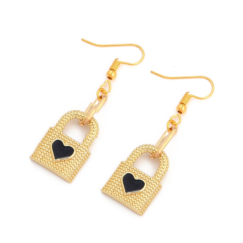 1Pc Gold Plated Enamel Lock Key Heart Charm Pendants for Bracelet Necklace Earring Making DIY Jewelry Accessories